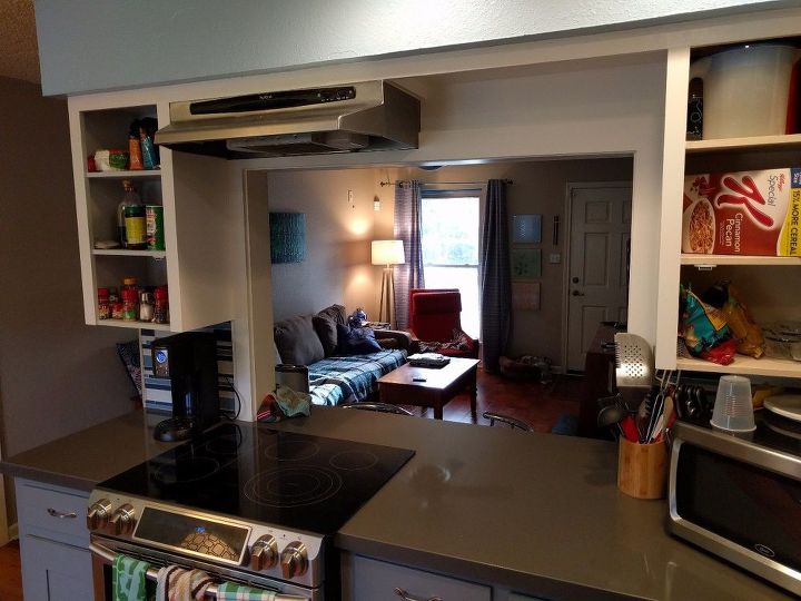 how do i cover unsightly range hood underside, Another view of how misplaced the hood looks