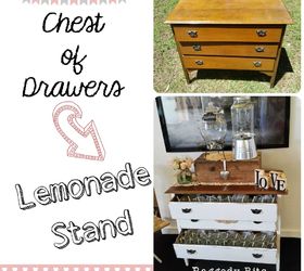 sad old drawers turned lemonade stand for a very special day, painted furniture, repurposing upcycling