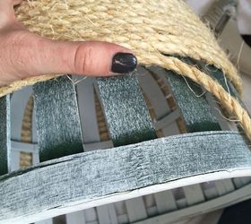thrift store basket transformed with sisal rope, crafts, repurposing upcycling, storage ideas