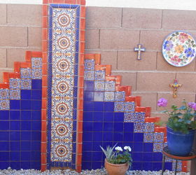diy hand painted talavera tile accent wall