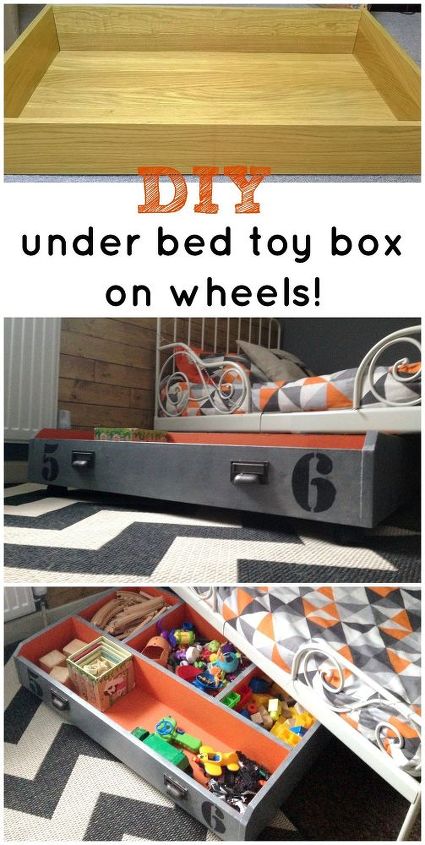 ikea drawer to under bed toy box, crafts, organizing, repurposing upcycling, storage ideas