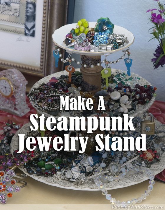 steampunk jewelry stand, crafts, organizing, repurposing upcycling, storage ideas