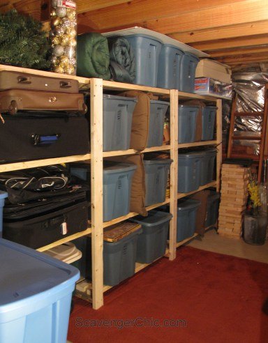 easy basement or garage shelving, basement ideas, garages, organizing, shelving ideas, storage ideas, woodworking projects