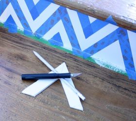 diy chevron painted stairs, painting, stairs