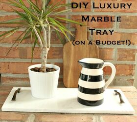 how i diy d a luxury marble tray for under 25, crafts