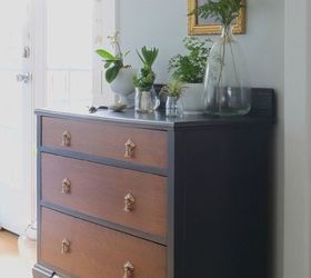 vintage dresser refinish before and after, painted furniture