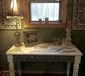 old desk refinished into a french inspired table desk, chalk paint, painted furniture, repurposing upcycling