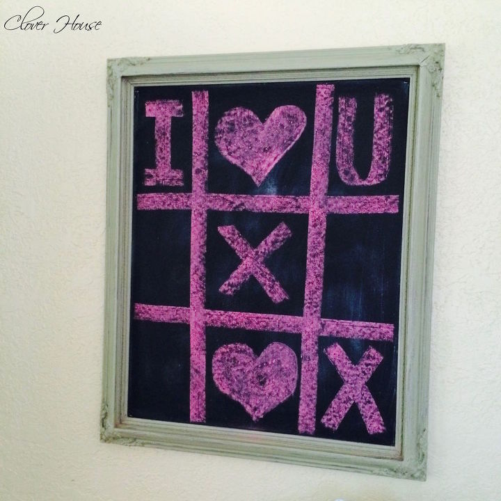 tic tac toe valentine chalkboard art