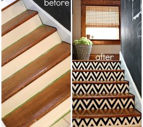 10 home improvement projects everyone s afraid of and how to do them, bathroom ideas, countertops, doors, flooring, hardwood floors, home improvement, kitchen backsplash, kitchen cabinets, kitchen design, painting, shelving ideas, stairs, tiling, Photo via Robb Restyle