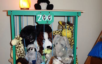 Zoo, almacenamiento de animales de peluche / organización de la mesa lateral #30dayflip