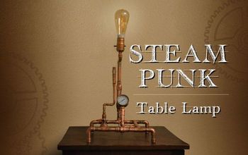  Candeeiro de mesa Steampunk com tubos de cobre