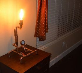 steampunk table lamp from copper tubing, diy, electrical, how to, lighting