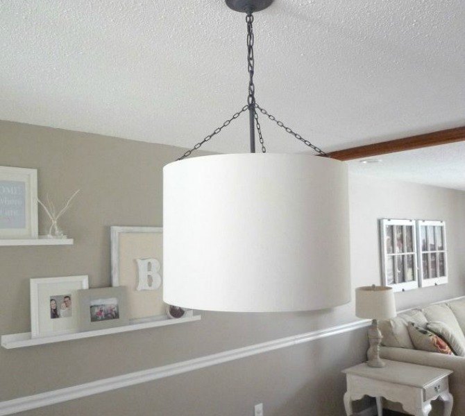 15 Expensive Looking Lighting Ideas That Might Surprise You Hometalk Cover A Chandelier In Large Drum Shade
