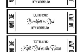 Valentine's Gift Idea for Him- Love Tickets