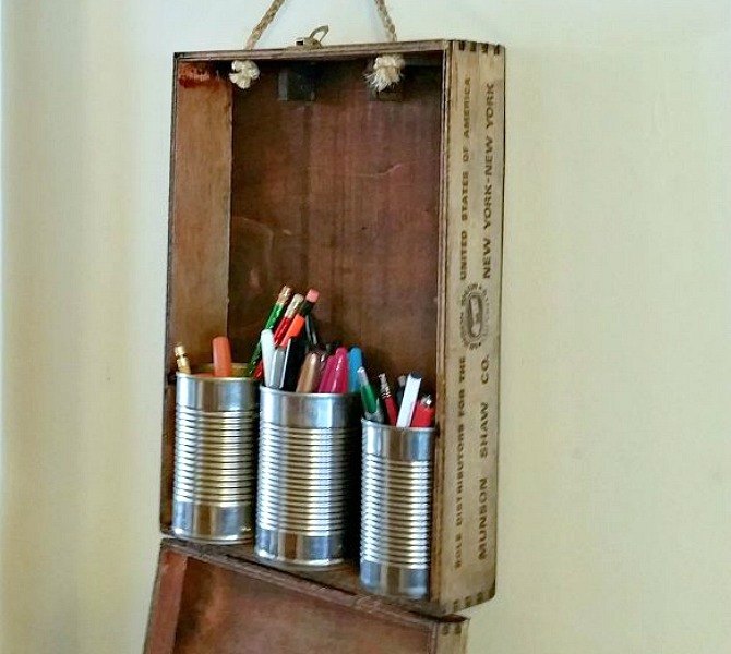 17 little known ways to use your wasted wall space, Hang crates boxes as extra shelf space