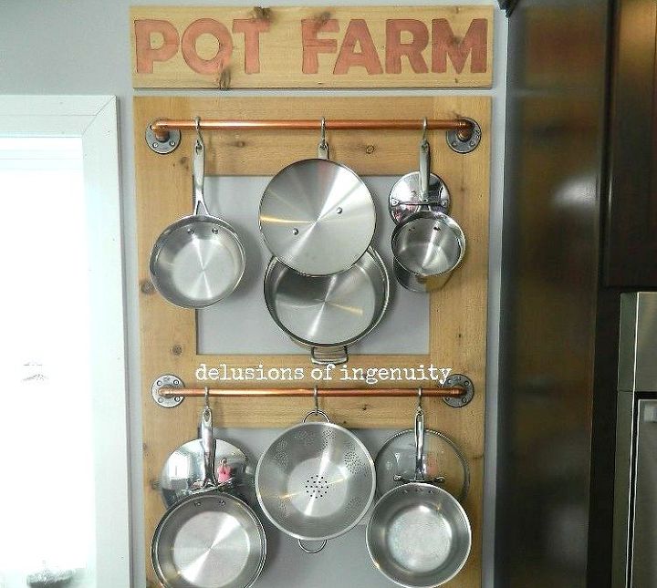 17 little known ways to use your wasted wall space, Put your pots in open wall space