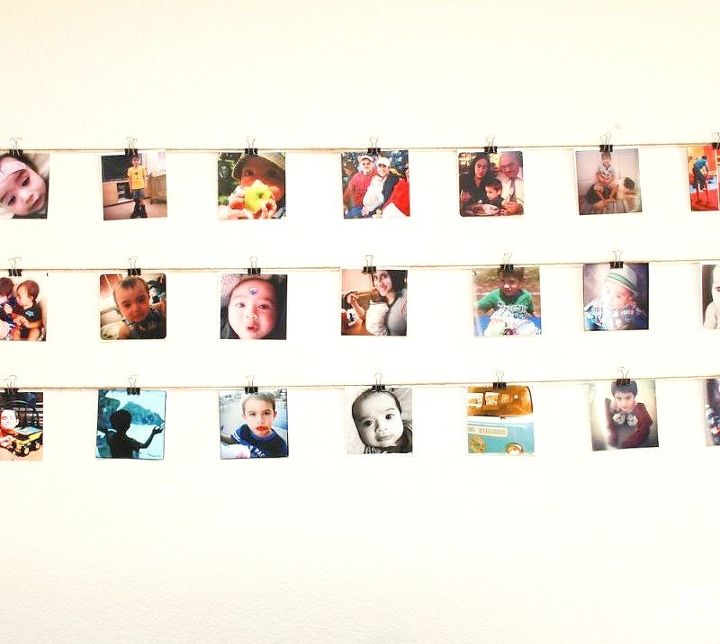 17 formas poco conocidas de utilizar el espacio de pared desperdiciado, Coloca una galer a de Instagram