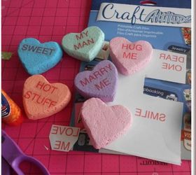 jumbo faux candy conversation hearts, crafts, seasonal holiday decor, valentines day ideas