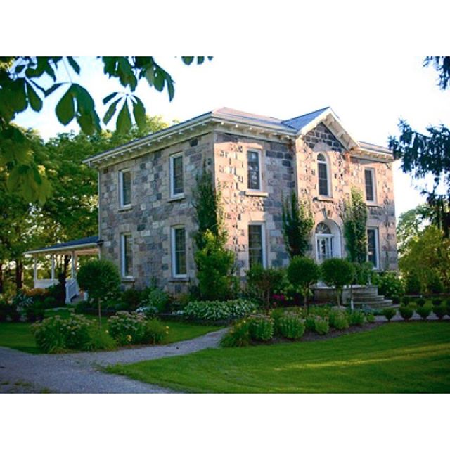 climbing vines on stone home, Front of house