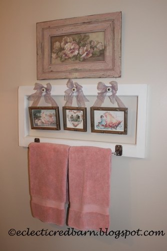 a valentine bathroom towel rack, bathroom ideas, repurposing upcycling, seasonal holiday decor, valentines day ideas