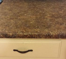 Painting Over Laminate Counters (Faux Travertine Look)