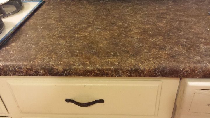 painting over laminate counters faux travertine look
