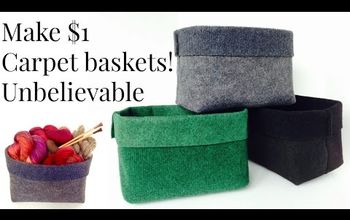  $ 1 tapete + 2 costuras = cesta de armazenamento!