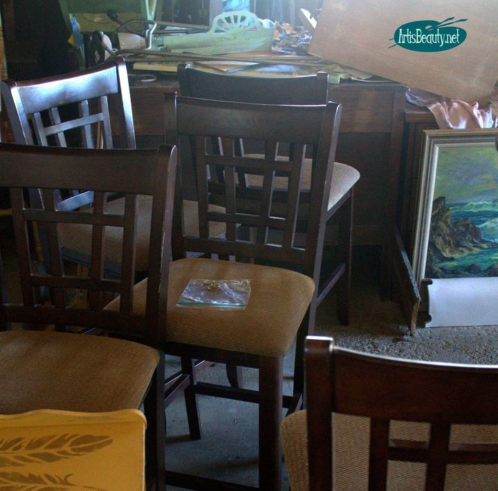 cambio de imagen de la mesa y las sillas de pub inspiradas en fixer upper