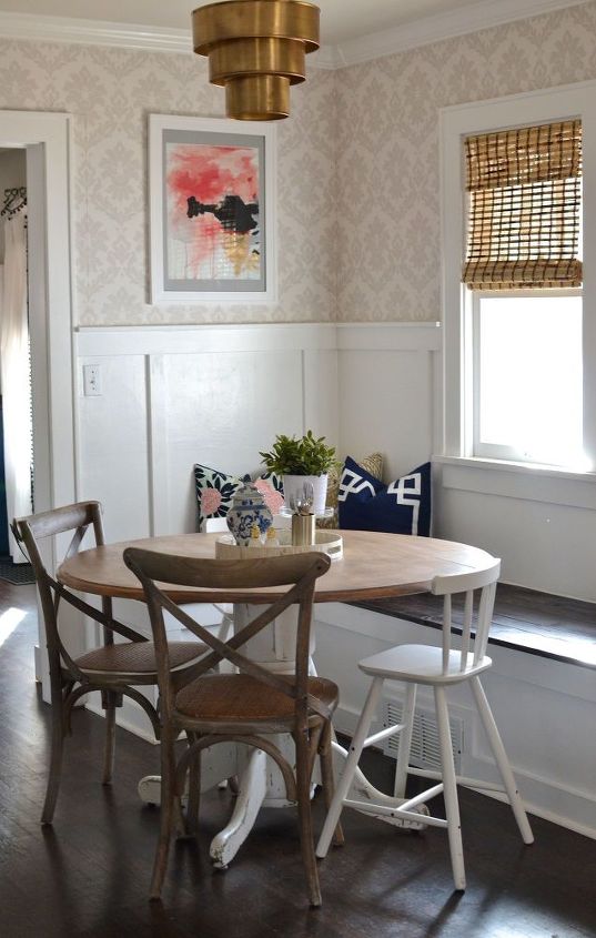 breakfast nook and coffee bar before and after, dining room ideas, home decor, kitchen design, painted furniture, after