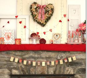 easy valentine s day banner with playing cards, crafts, seasonal holiday decor, valentines day ideas