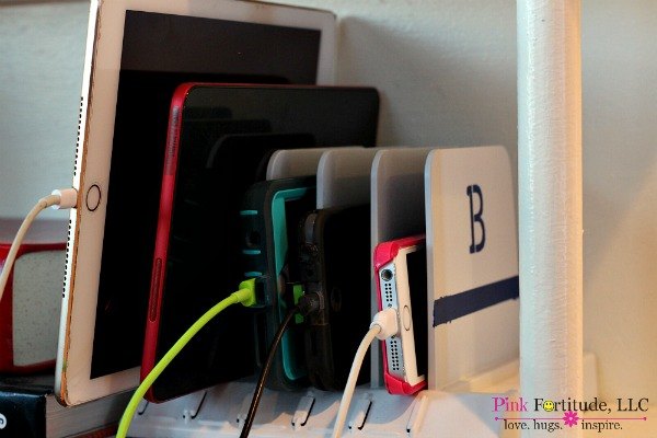old mail sorter gets upcycled as an phone holder, organizing, repurposing upcycling