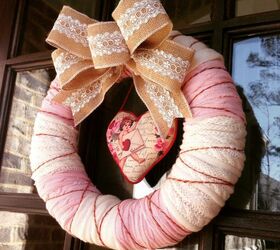 Valentine Wreath From Thrift Store Sweaters