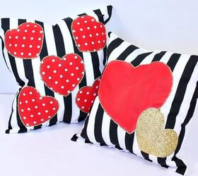 easy valentine s day pillows, crafts, seasonal holiday decor, valentines day ideas