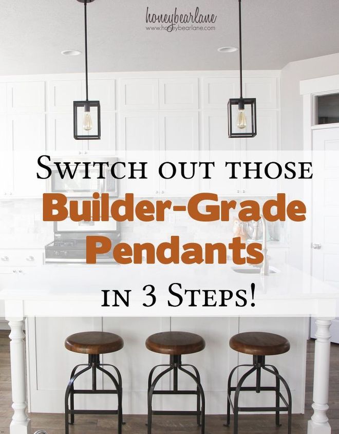 switching out builder grade pendants, electrical, kitchen design, lighting