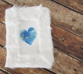 diy art gold love printable with blue watercolor heart, crafts, seasonal holiday decor, valentines day ideas