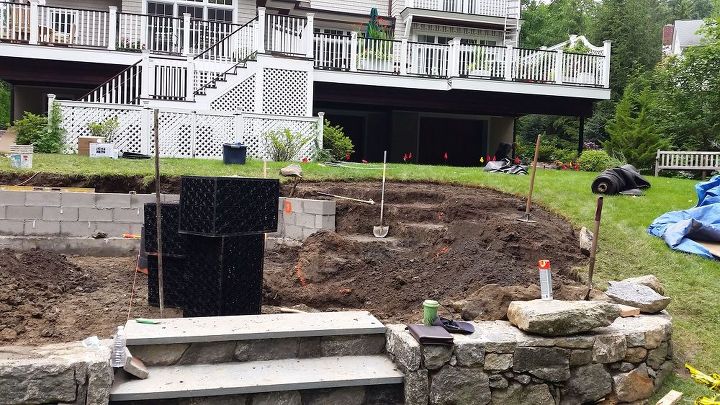 Two Level Patio Sitting Area Unique Fountainscape In Mamaroneck