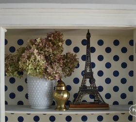 easy china cabinet update fun with polka dots, kitchen design, painted furniture