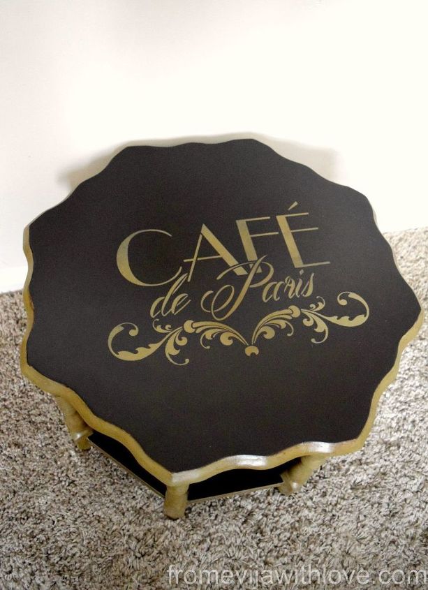 reforma da mesa de caf com um modelo e sorteio de inspirao francesa