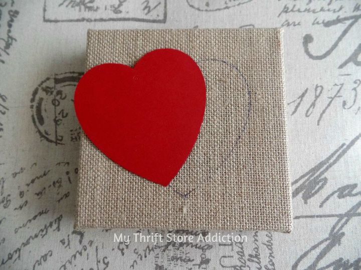 letrero de corazn con botones y arpillera en 3 pasos fciles valentinesday