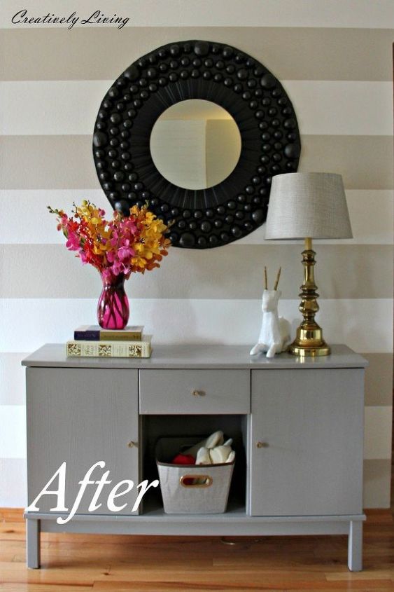 diy entryway feature wall makeover, foyer, painted furniture