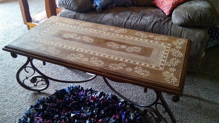 faux inlay coffee table