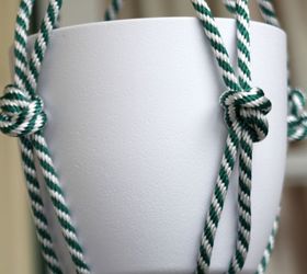 diy chunky rope pot plant hanger, container gardening, gardening, how to