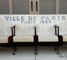 church pew to paris new, chalk paint, painted furniture, repurposing upcycling