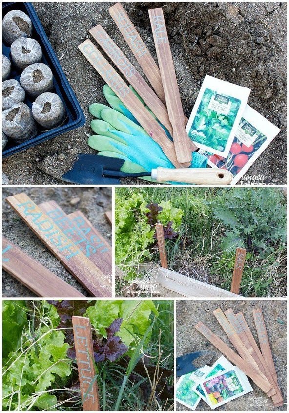 marcadores de jardim diy como reciclar bastes de tinta