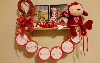 Valentines Day Banner and Shelf