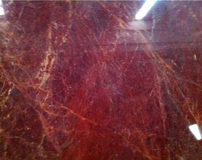 q what color should i paint these wooden cabinets to brighten the room, kitchen cabinets, kitchen design, paint colors, painting cabinets, Our red marble tiled floor looks like this