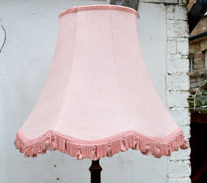 revamp an old floor lamp into something much more colourful, painted furniture, reupholster