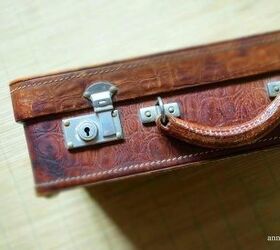upcycle a vintage suitcase, organizing, repurpose household items, storage ideas