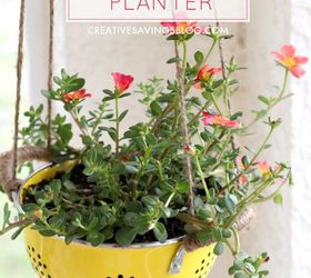 diy colander planter, container gardening, gardening, repurposing upcycling