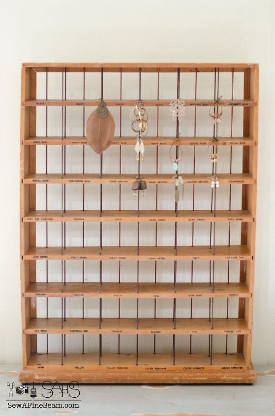 jewelry and makeup organization from an old dye rack, organizing, repurposing upcycling, storage ideas